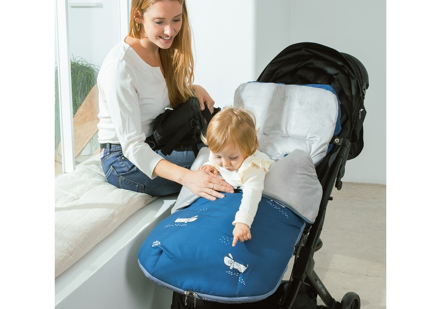 Saco Carro Bebé Universal INTERBABY 10084 Perritos azul