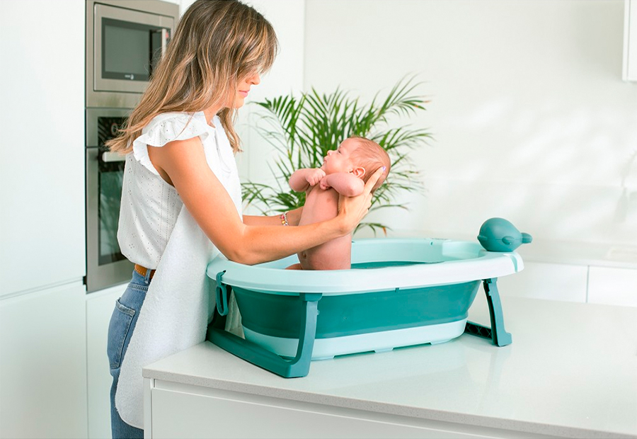 Bañera Bebe Plegable Asiento Bañera Bebe Bañera Niños para Plato