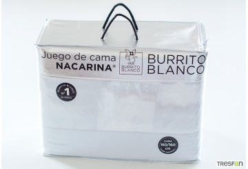 Sábana Nacarina BURRITO BLANCO Máxima Calidad 031-01 cielo