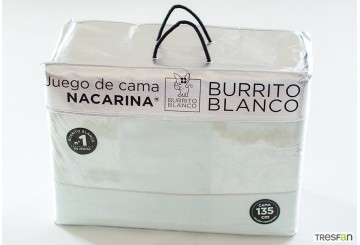 Sábana Nacarina BURRITO BLANCO Máxima Calidad 031-04 menta