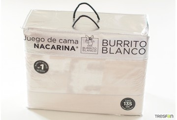 Sábana Nacarina BURRITO BLANCO Máxima Calidad 031-08 beige