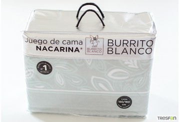 Sábana Nacarina BURRITO BLANCO Máxima Calidad 032-01 azul