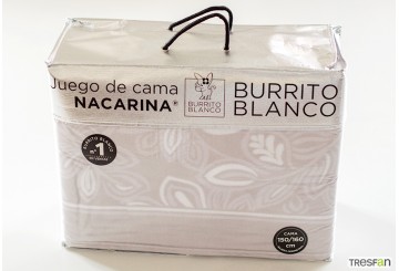 Sábana Nacarina BURRITO BLANCO Máxima Calidad 032-06 malva