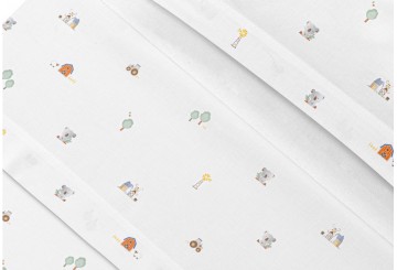 INTERBABY Sábana Tela Est. Algodón+Chup. Granja Koala 03348 Cuna