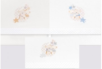 INTERBABY Sábana Algodón+Chupetero Lovely Bear 03350 Cuna
