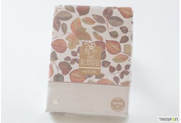 J.Sábana Estampada BURRITO BLANCO Nature 049-07 Canela