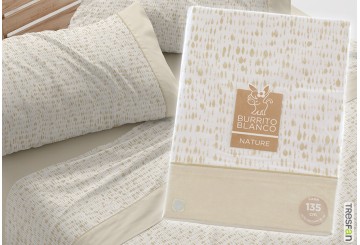 J.Sábana Estampada BURRITO BLANCO Nature 054-03 ocre