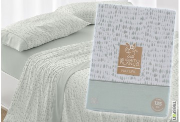 J.Sábana Estampada BURRITO BLANCO Nature 054-04 salvia