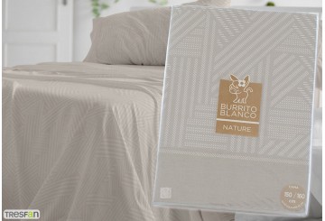 J.Sábana Estampada BURRITO BLANCO Nature 055-08 lino