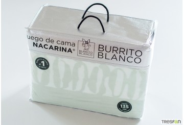 Sábana Nacarina BURRITO BLANCO Máxima Calidad 060-04 menta