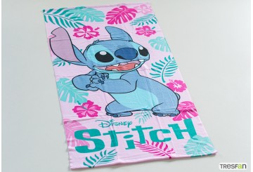 Toalla Playa Microfibra 70x140 Licencia Stitch rosa 091STITCH