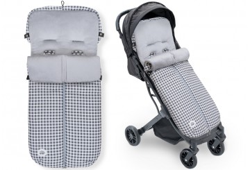 Saco Carro Bebé Universal INTERBABY 10086-31 Vichy Gris