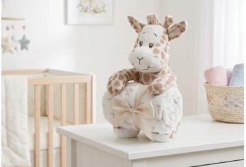 Peluche + Manta Estrellas GAMBERRITOS 10862 Jirafa beige
