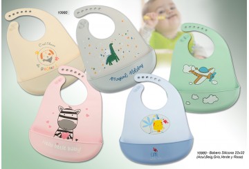 Babero Silicona 22x32 Recogemigas GAMBERRITOS 10980 Estampados
