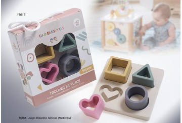 Juego Didáctico 5piezas GAMBERRITOS Silicona Puzzle Formas 11018