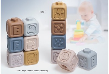 Juego Didáctico 6piezas GAMBERRITOS Silicona Cubo Apilable 11019