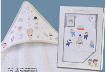GAMBERRITOS - Capa Baño 100x100 Infantil Estampada 11072-11073