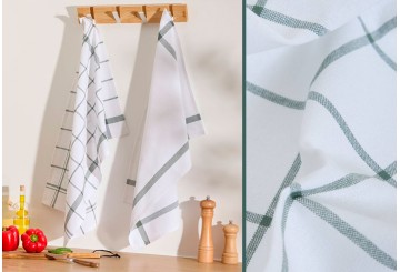 Set 2 Paño Cocina Algodón 45x70 ATMOSPHERA Classic verde 146161A