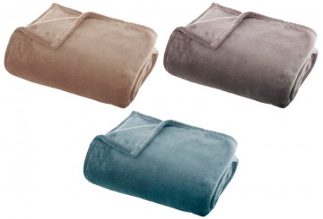 Manta Plaid 130x180 Sedalina ATMOSPHERA Beige-Gris-Azul 156047