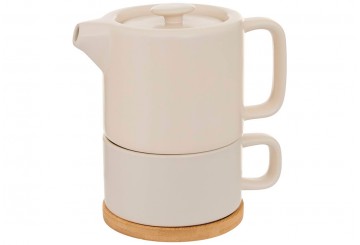 Tetera Individual Gres ATMOSPHERA Nature crema 160724F