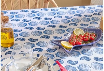 Mantel Antimanchas Estampado ATMOSPHERA Caracolas 163930A4