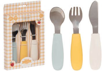 Juego de 3 Cubiertos AMADEUS Silicona+Acero Inox. 171336