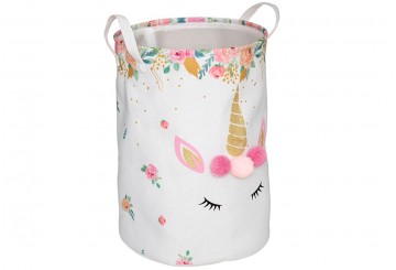 Cesta Almacenaje Infantil ATMOSPHERA Unicornio Pompon 174239A