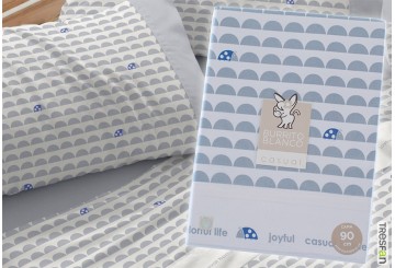 J.Sábana Estampada BURRITO BLANCO Casual 184-01 azul