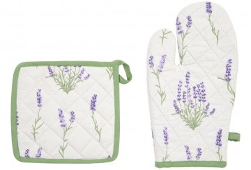 Guante + Manopla de Horno ATMOSPHERA Algodón Lavanda 185261C
