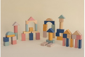 Juego Cubos Construcción Madera ATMOSPHERA Motricidad 195844