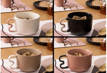 Taza Desayuno Cerámica 58 cl SG Wavy Bliss 196454