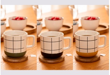 Taza Mug Cerámica 32cl SG Family Verde-Mostaza-Negro 196464