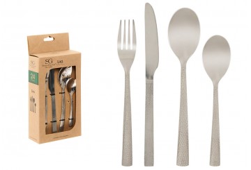 Juego Cubiertos 24 piezas ATMOSPHERA Lira acero 207275