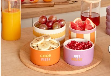 Juego 5 piezas Aperit. ATMOSPHERA Cerámica-Bambú Poolside 212171