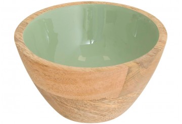 Cuenco Bol Madera Mango D-13 cm ATMOSPHERA Inaya verde 212205A