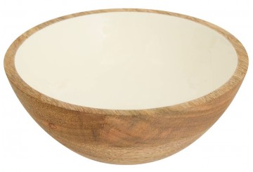 Cuenco Ensaladera Mango D-19cm ATMOSPHERA Inaya blanco 212206B