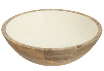 Cuenco Ensaladera Mango D-25cm ATMOSPHERA Inaya blanco 212207B