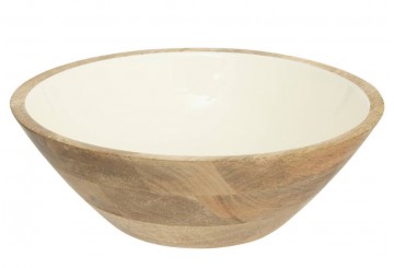 Cuenco Ensaladera Mango D-30cm ATMOSPHERA Inaya blanco 212208B