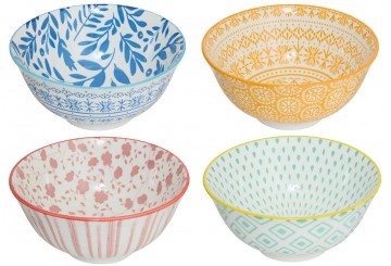 Cuenco Bol Porcelana ATMOSPHERA Marly 4 Colores 212222A