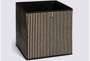 Caja Almacenamiento 31x31 Plegable 5FIVE Chenilla Negro 212700A