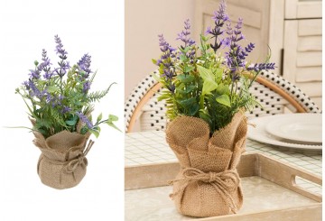 Planta Artificial + Maceta Yute ATMOSPHERA Lavanda 214055