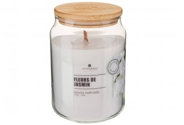 Vela Aromática 435g + Tarro Vidrio ATMOSPHERA Jazmín 214891B