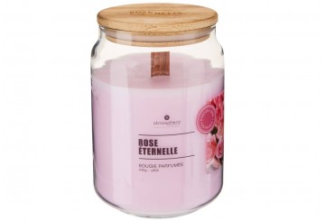 Vela Aromática 435g + Tarro Vidrio ATMOSPHERA Rosa 214891D