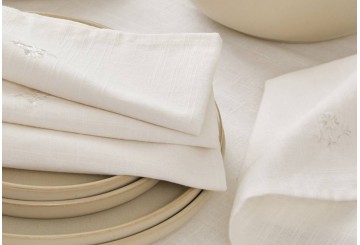 Set 4 Servilletas Tela Bordada 40x40 ATMOSPHERA Algodón Alegría