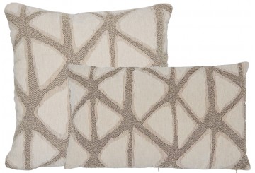 Cojín Lleno 30x50-40x40 ATMOSPHERA Jacquard Dune beige