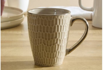 Taza Mug Loza 350ml ATMOSPHERA Ella beige 217814B
