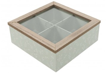 Caja Madera 4 Departamentos D'CASA Hojas verde 21821172