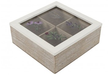 Caja Madera 4 Departamentos D'CASA Flores malva 21821174