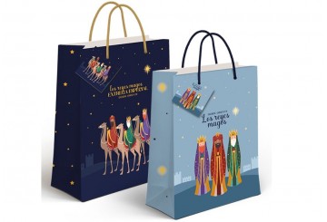 Bolsa Papel Talla-XL 45x60cm D'CASA Reyes Magos 2185832