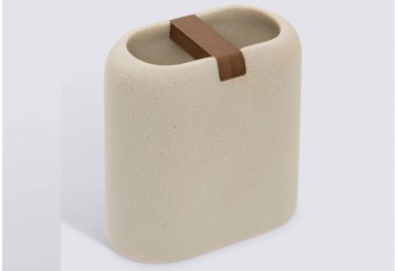Portacepillos de Dientes ATMOSPHERA Arcilla Resina beige 220369